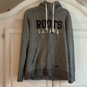 Roots unisex oversized sweatshirt jacket hoodie with logo